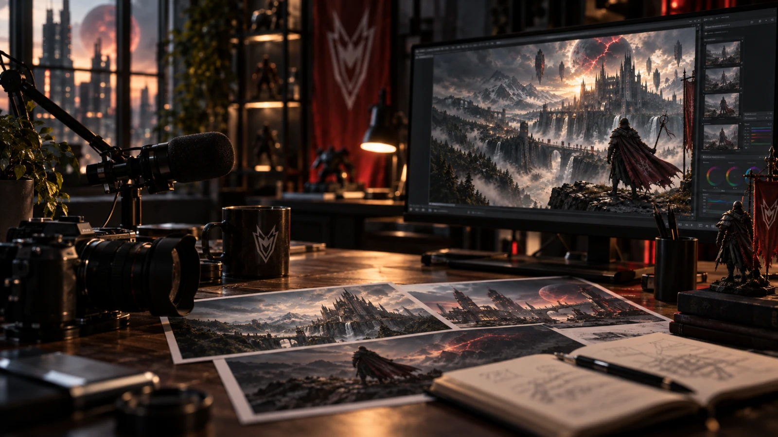 Painel visual de desenvolvimento da Broken World